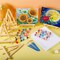 16 Set Canvas Panels and Easel Painting Kit,8 x 10 in Painting Canvases with Easel,16 Acrylic Paint Strips with 32 Brushes,16 Palettes,Art Painting Kits for Birthday Party Favors